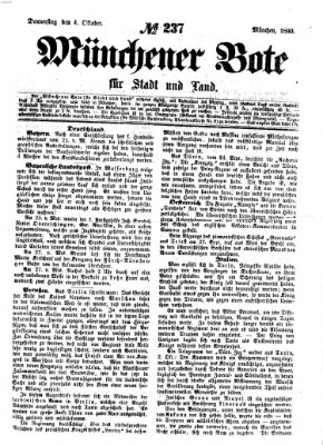 Münchener Bote für Stadt und Land Donnerstag 4. Oktober 1860