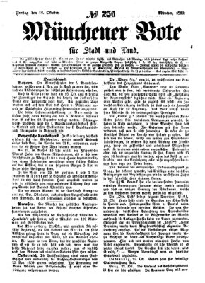 Münchener Bote für Stadt und Land Freitag 26. Oktober 1860