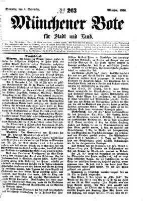 Münchener Bote für Stadt und Land Sonntag 4. November 1860