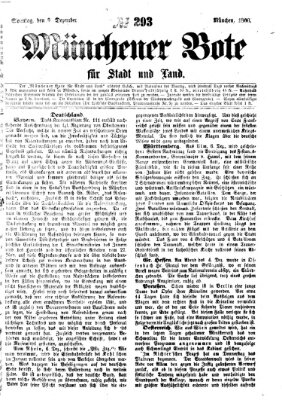 Münchener Bote für Stadt und Land Sonntag 9. Dezember 1860