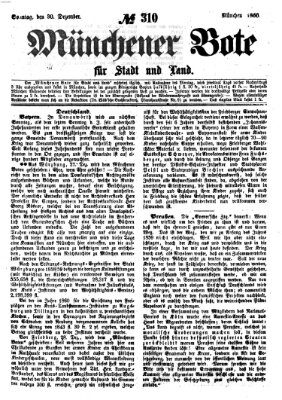 Münchener Bote für Stadt und Land Sonntag 30. Dezember 1860