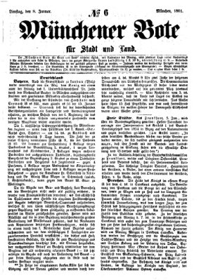 Münchener Bote für Stadt und Land Dienstag 8. Januar 1861