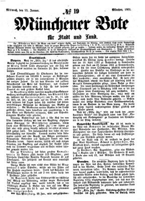 Münchener Bote für Stadt und Land Mittwoch 23. Januar 1861