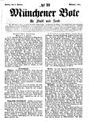 Münchener Bote für Stadt und Land Freitag 8. Februar 1861