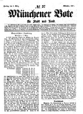 Münchener Bote für Stadt und Land Freitag 8. März 1861