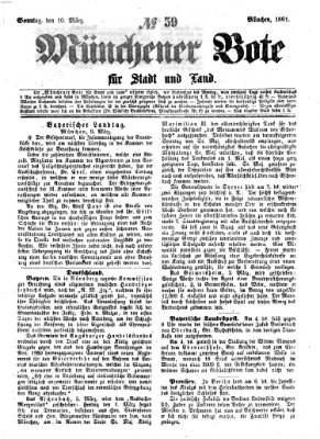 Münchener Bote für Stadt und Land Sonntag 10. März 1861