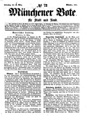 Münchener Bote für Stadt und Land Dienstag 26. März 1861