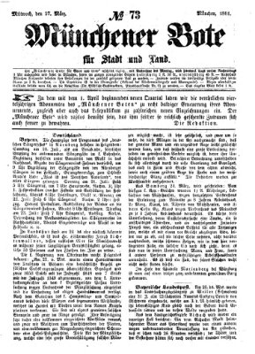 Münchener Bote für Stadt und Land Mittwoch 27. März 1861