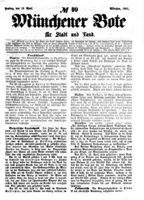 Münchener Bote für Stadt und Land Freitag 26. April 1861