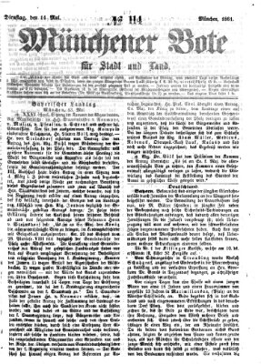 Münchener Bote für Stadt und Land Dienstag 14. Mai 1861