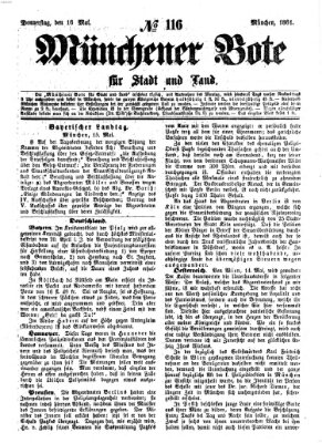 Münchener Bote für Stadt und Land Donnerstag 16. Mai 1861