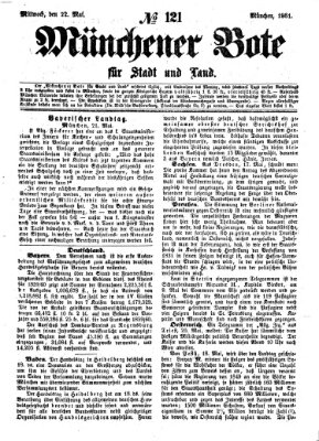 Münchener Bote für Stadt und Land Mittwoch 22. Mai 1861