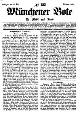 Münchener Bote für Stadt und Land Sonntag 26. Mai 1861