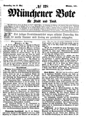 Münchener Bote für Stadt und Land Donnerstag 30. Mai 1861