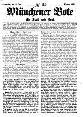 Münchener Bote für Stadt und Land Donnerstag 13. Juni 1861