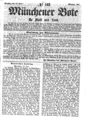 Münchener Bote für Stadt und Land Dienstag 18. Juni 1861