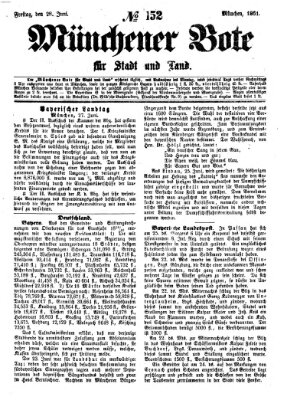 Münchener Bote für Stadt und Land Freitag 28. Juni 1861