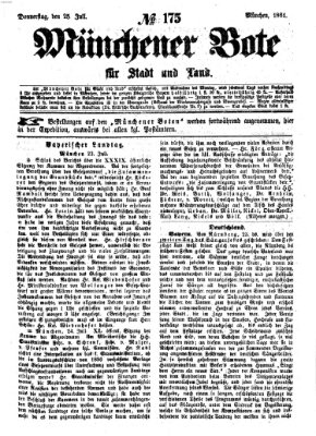 Münchener Bote für Stadt und Land Donnerstag 25. Juli 1861