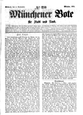 Münchener Bote für Stadt und Land Mittwoch 4. September 1861