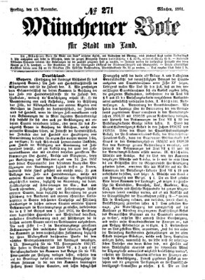 Münchener Bote für Stadt und Land Freitag 15. November 1861