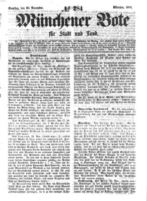 Münchener Bote für Stadt und Land Samstag 30. November 1861