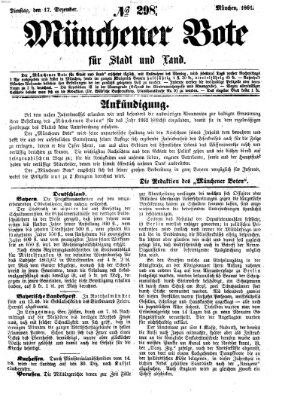 Münchener Bote für Stadt und Land Dienstag 17. Dezember 1861