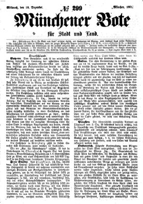 Münchener Bote für Stadt und Land Mittwoch 18. Dezember 1861