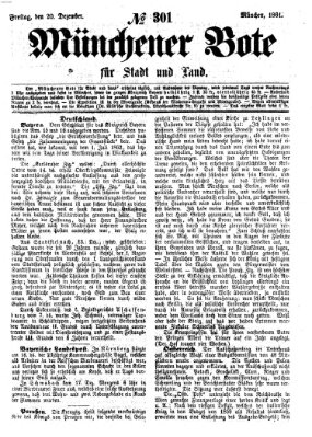 Münchener Bote für Stadt und Land Freitag 20. Dezember 1861