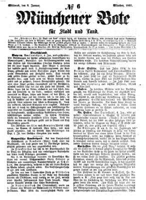 Münchener Bote für Stadt und Land Mittwoch 8. Januar 1862