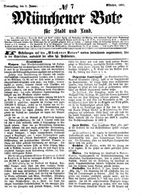 Münchener Bote für Stadt und Land Donnerstag 9. Januar 1862