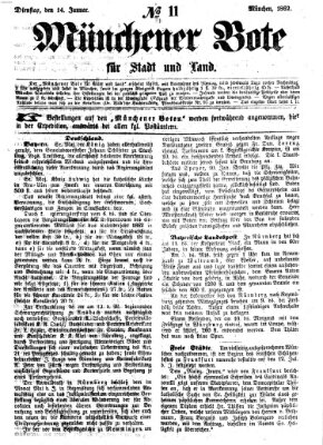 Münchener Bote für Stadt und Land Dienstag 14. Januar 1862