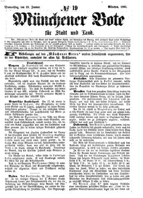 Münchener Bote für Stadt und Land Donnerstag 23. Januar 1862