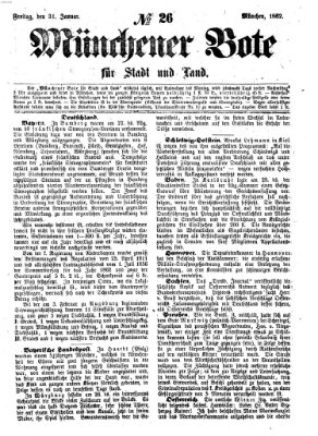 Münchener Bote für Stadt und Land Freitag 31. Januar 1862