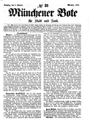 Münchener Bote für Stadt und Land Samstag 8. Februar 1862