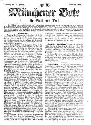 Münchener Bote für Stadt und Land Dienstag 11. Februar 1862