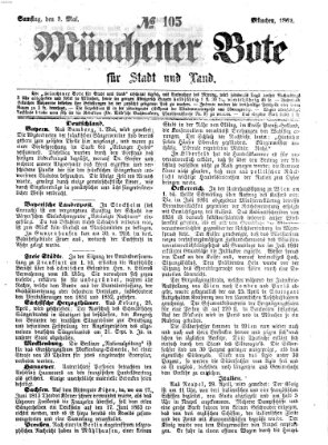 Münchener Bote für Stadt und Land Samstag 3. Mai 1862