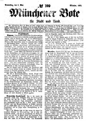 Münchener Bote für Stadt und Land Donnerstag 8. Mai 1862