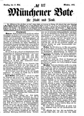 Münchener Bote für Stadt und Land Samstag 17. Mai 1862