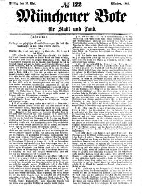 Münchener Bote für Stadt und Land Freitag 23. Mai 1862