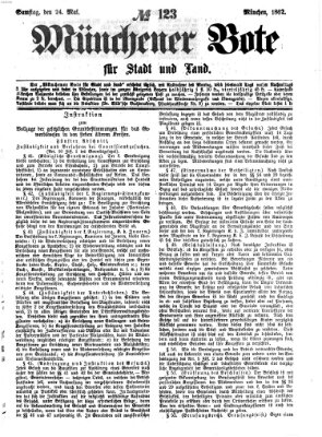 Münchener Bote für Stadt und Land Samstag 24. Mai 1862