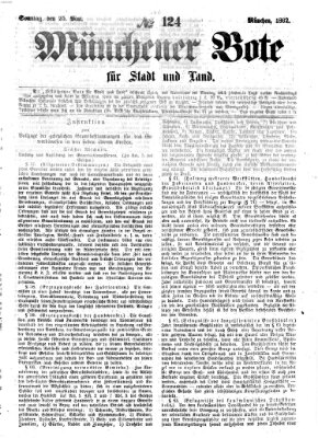 Münchener Bote für Stadt und Land Sonntag 25. Mai 1862