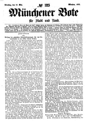 Münchener Bote für Stadt und Land Dienstag 27. Mai 1862