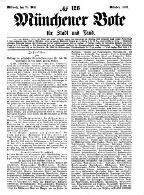 Münchener Bote für Stadt und Land Mittwoch 28. Mai 1862