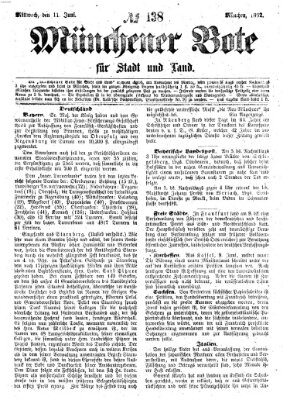 Münchener Bote für Stadt und Land Mittwoch 11. Juni 1862