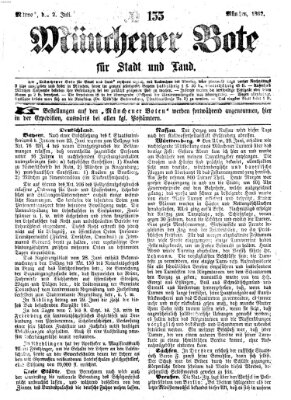 Münchener Bote für Stadt und Land Mittwoch 2. Juli 1862