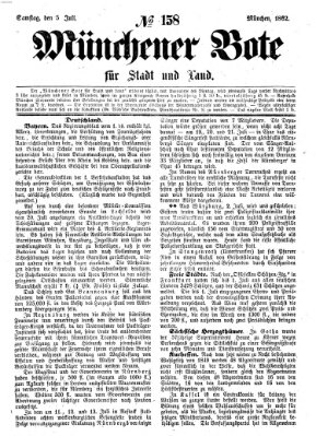 Münchener Bote für Stadt und Land Samstag 5. Juli 1862