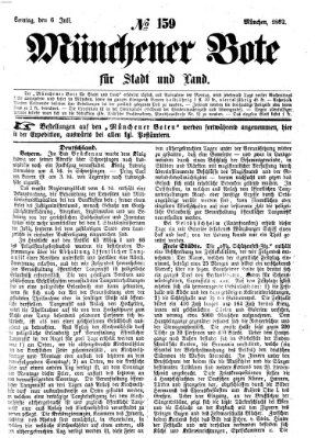 Münchener Bote für Stadt und Land Sonntag 6. Juli 1862