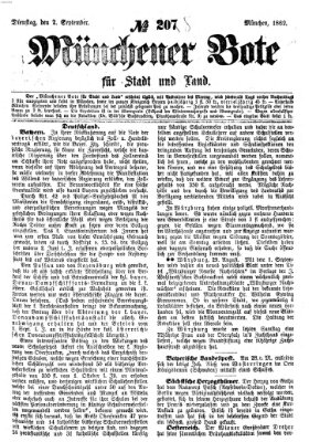 Münchener Bote für Stadt und Land Dienstag 2. September 1862