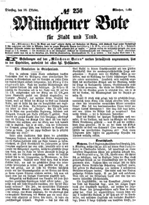 Münchener Bote für Stadt und Land Dienstag 28. Oktober 1862