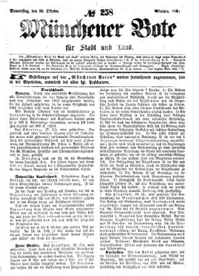 Münchener Bote für Stadt und Land Donnerstag 30. Oktober 1862